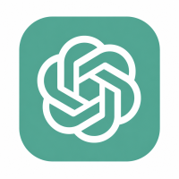 Clean teal geometric logo emblem