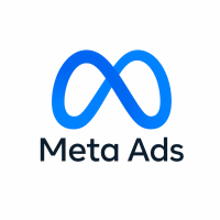 Meta Ads logo design on white